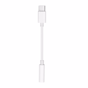 Sovitin AUX Type C (uros) - Jack 3,5 mm (naaras) valkoinen