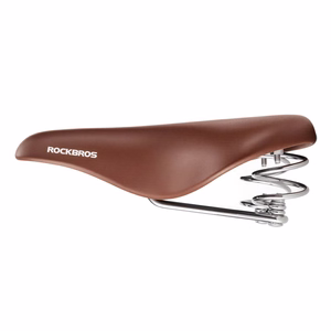 Rockbros 6800S mukava retrotyylinen polkupyörän satula – ruskea