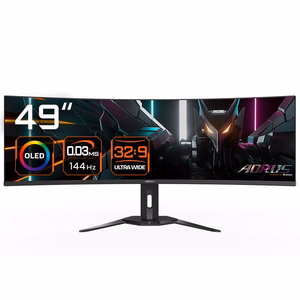 GIGABYTE CO49DQ OLED kaareva pelinäyttö - 5120x1440 (DQHD), 1800R, 144Hz, 0.03ms, KVM, FreeSync Premium Pro, HDMI 2.1