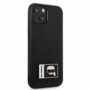 Karl Lagerfeld KLHCP13S3DKPK iPhone 13 mini 5,4 "musta / musta kovakotelo Ikonik Patch