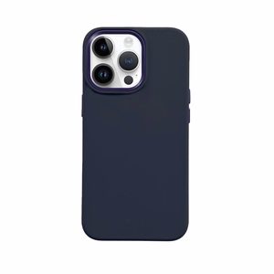 Crong Color Cover LUX Magnetic suojakuori iPhone 15 Pro -laitteelle, MagSafe-yhteensopiva, tummansininen
