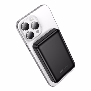 Borofone BJ82 Dawn Varavirtalähde 5000mAh USB Magneettinen induktiolatauksella Musta