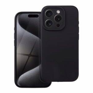 Silikonikuori 2mm iPhone 15 Pro, musta