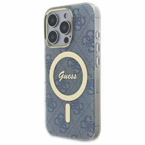 Guess IML 4G MagSafe Suojakuori iPhone 16 Pro Max:lle - Sininen