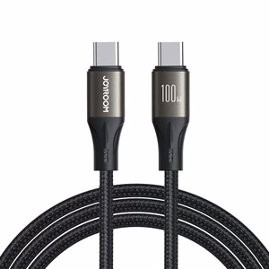 Joyroom Light-Speed Series S-A25 USB-C / USB-C kaapeli 100W 1,2 m - musta