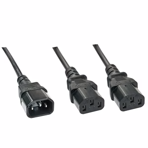 Virtakaapeli C14 – 2 x C13 / 1 m 30363 LINDY