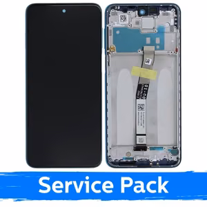 LCD-näyttö yhteensopiva Xiaomi Redmi Note 9S (Note 9 Pro) kehyksellä / sininen / (Service Pack)
