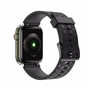 Kellohihna Y Kellonauha Rannekoru Apple Watch 42 / 44 / 45 mm:lle - Musta