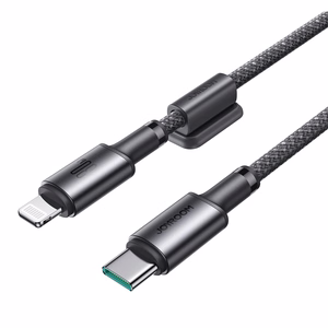 Joyroom S-A50 Unlimited Series 30W USB-C - Lightning -kaapeli magneettisella kaapelinorganisaattorilla 1,2 m - harmaa
