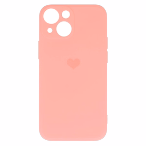 Vennus Silicone Heart Suojakuori iPhone 14 Plus:lle malli 1 vaaleanpunainen