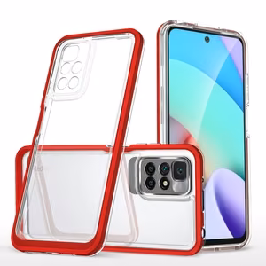 Kirkas 3in1 Asia Xiaomi Redmi 10 Frame Gel Cover Punainen