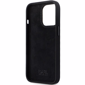 Karl Lagerfeld KLHCP13LSMHCNPK Suojakuori iPhone 13 Pro / 13:lle - musta Silikoninen C Metal Pin