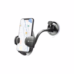 Autopidike puhelimelle Forcell F-Grip Oval 17 cm tuulilasiin / kojelautaan / tuuletusaukkoon musta