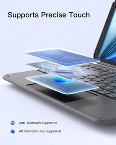 Inateck KB04122 AceTouch -näppäimistökotelo laitteelle iPad 10.9–11", harmaa