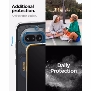 Spigen Ultra Hybrid -suojakuori Nothing Phone 4A -mallille, läpinäkyvä