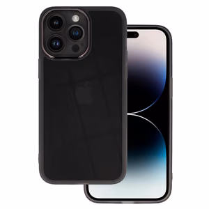 Suojakuori linssillä iPhone 15 Plus:lle - musta kirkas