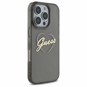 Guess IML Heart Suojakuori iPhone 16 Pro Max:lle - musta