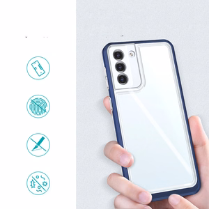Clear 3in1 suojakuori Samsung Galaxy S23+:lle silikoninen kuori kehyksellä sininen