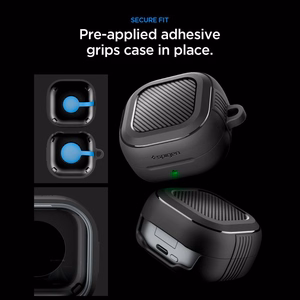 Spigen Rugged Armor Suojakuori Samsung Galaxy Buds 4 / 4 Pro:lle - matta musta