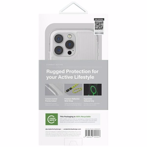 Uniq Combat Active Magclick Lataus Suojakuori iPhone 16 Pro:lle - Valkoinen