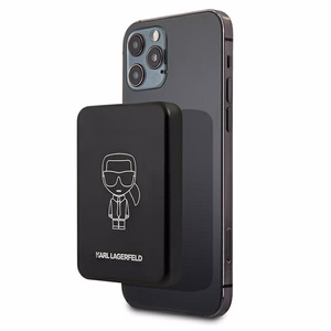 Karl Lagerfeld 3000mAh induktiivinen tehopankki MagSafella - musta