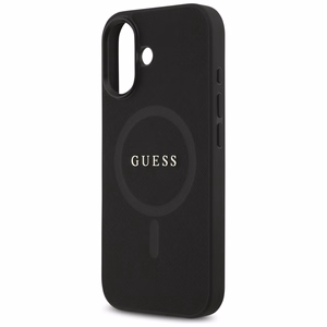 Guess Saffiano Classic Logo MagSafe kuori iPhone 17:lle - musta