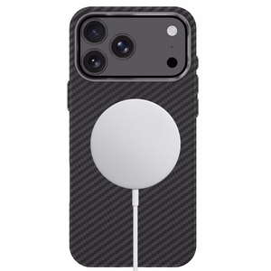 Tech-Protect Ion Carbon MagSafe -suojakuori iPhone 18 Pro Max / 17 Pro Max – musta-hopea