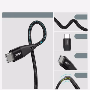 USB-kaapeli Choetech XCC-1003 musta Type-C / Type-C 120cm