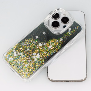 Snowflake Series Suojakuori iPhone 15 Plus:lle musta