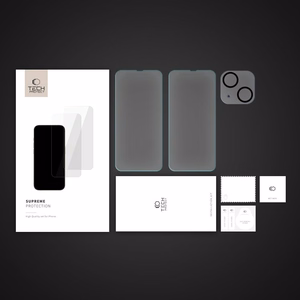 Tech-Protect Supreme Set for iPhone 14 2x tempered glass for display / tempered glass for camera