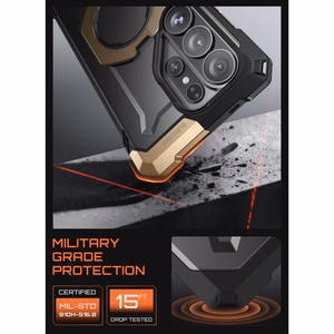 Supcase UB Grip Mag MagSafe Suojakuori Samsung Galaxy S26 Ultralle - Musta ja ruskea