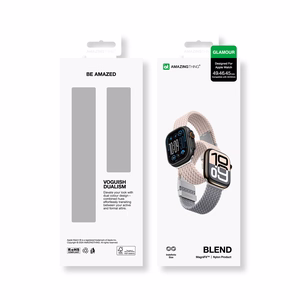 Set of 2 AmazingThing Blend Band for Apple Watch 45/46/49mm - Pink-Gray/Pink
