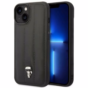 Karl Lagerfeld Puffy Ikonik Pin kotelo iPhone 14 Plus - musta