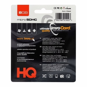 Imro muistikortti 8GB microSDHC cl. 4