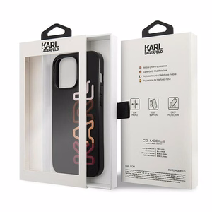 Karl Lagerfeld Multipink tuotemerkin kotelo iPhone 13 Pro / iPhone 13 - musta