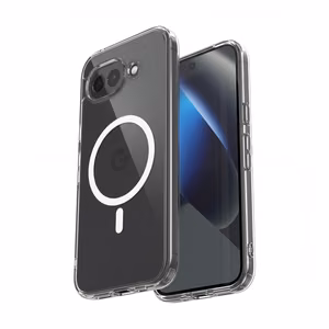 Crong Hybrid Clear Magnetic MagSafe-suojakuori Google Pixel 10a -puhelimelle, läpinäkyvä