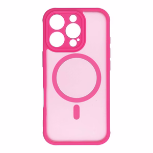 Suojakuori iPhone 16 PRO:lle Full Matte Mag Cover yhteensopiva MagSafe vaaleanpunainen