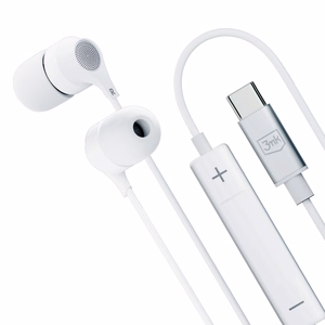 Kuulokkeet 3mk Wired Earphones USB-C valkoinen