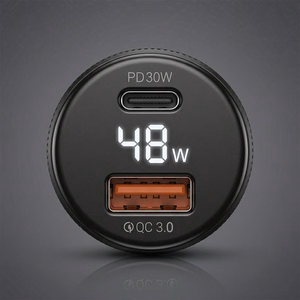 Blavec autolaturi BS-04B-C Volt - USB + Type C - QC 3.0 18W PD 30W ja Type C - Type C -kaapeli (CCBS04BCV-UCB) musta