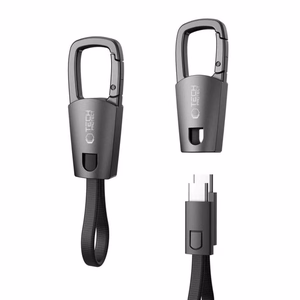 Tech-Protect Ultraboost DNA avaimenperällinen kaapeli USB-C PD 60W / 3A - harmaa