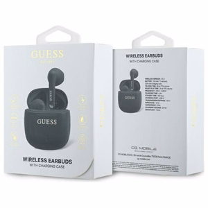Guess Printed Classic Logo Bluetooth -langattomat kuulokkeet - musta