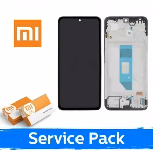 LCD-näyttö yhteensopiva Xiaomi Redmi Note 14 4G (EU-versio) musta kehyksellä (Service Pack)