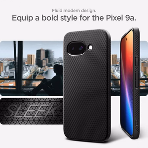 Spigen Liquid Air Suojakuori Google Pixel 9A:lle - matta musta