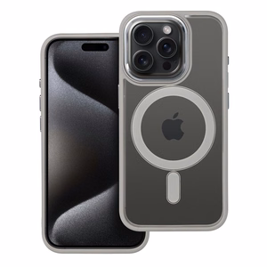 Suojakuori iPhone 15 PRO:lle Color Edge Mag Cover yhteensopiva MagSafe titaani-harmaa
