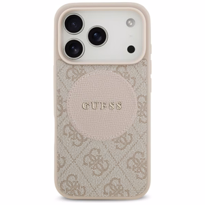 Guess 4G Circle Classic Logo MagSafe Suojakuori iPhone 17 Prolle - vaaleanpunainen