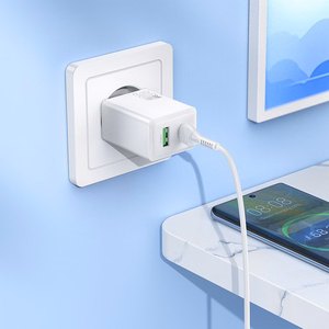 Phone charger Hoco USB A + USB C QC3.0 PD AFC 3A 30W N71 white