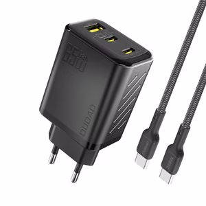 Dudao A29C 65W GaN seinälaturi + USB-C-kaapeli - musta