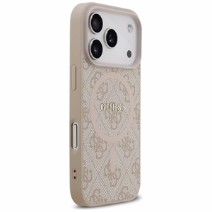 Guess 4G Ring Classic Logo MagSafe-suojakuori iPhone 17 Pro:lle - vaaleanpunainen