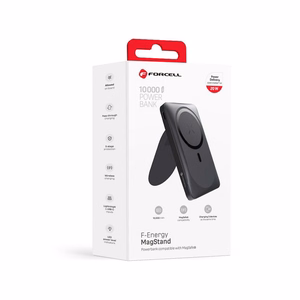 Varavirtalähde yhteensopiva MagSafen kanssa Forcell F-Energy MagStand F10K2 QC3.0 PD 5A 20W 10000 mAh musta