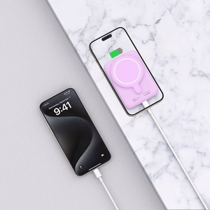 Tech-Protect LifeMag MagSafe PB10 5000mAh Power Bank - vaaleanpunainen
